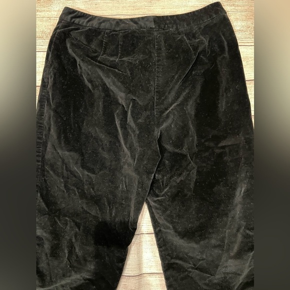 Talbots Black Velour Pants With Stretch Size 10 - Picture 3 of 6